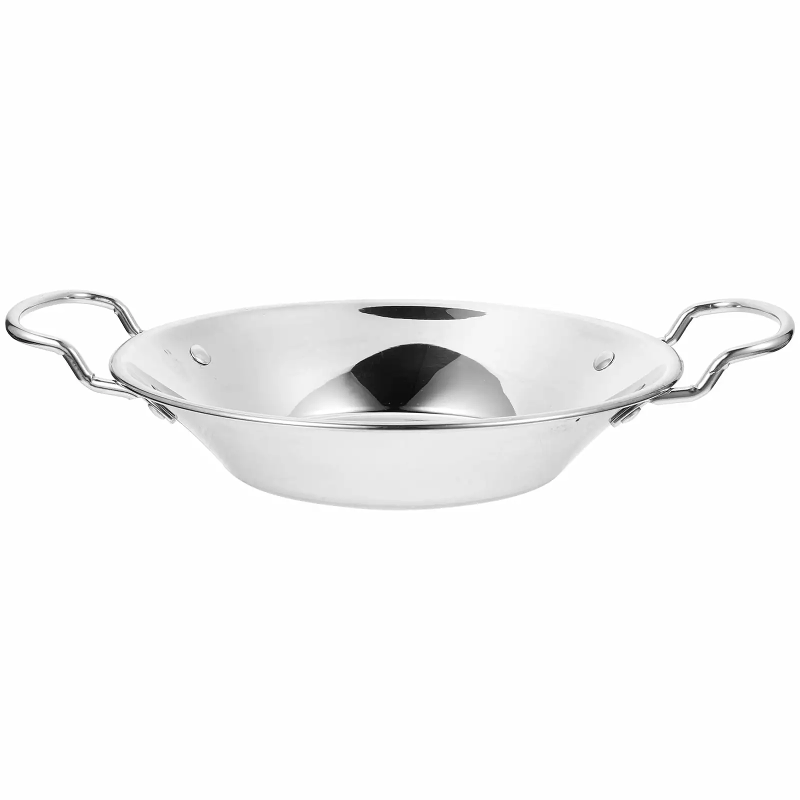 Stainless Steel Shabu Pan Pasta Pot Non Stick Skillet Camping Cookware Round Bottom