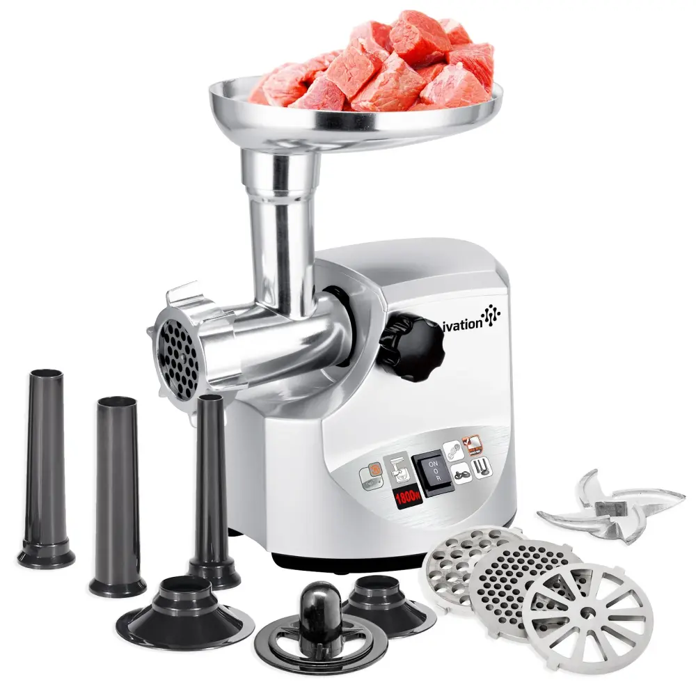 Electric Stainless Chromed Meat Grinder Mincer