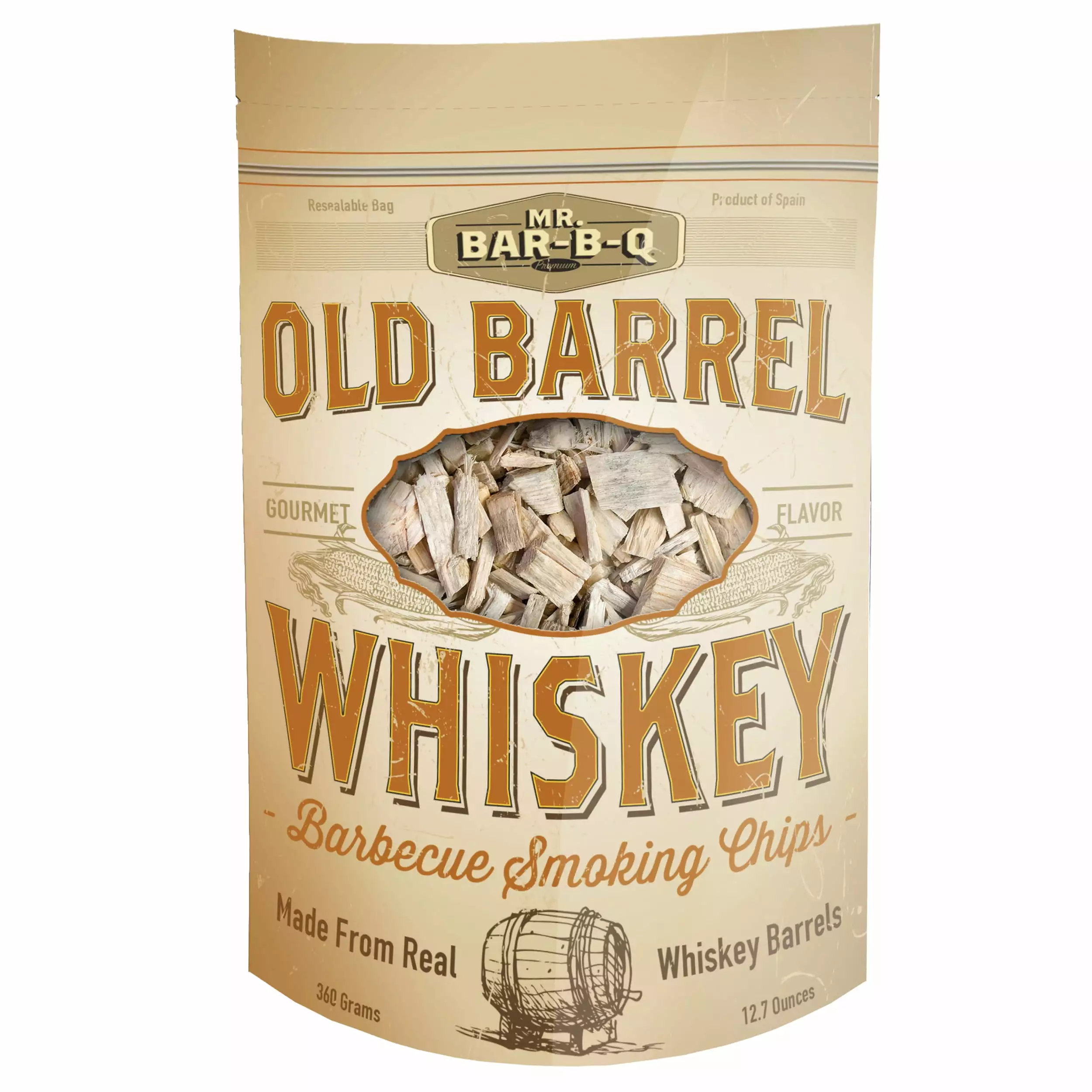 Mr. Bar-B-Q Old Barrel Whiskey Barbecue Smoking Chips Rich Flavor BBQ