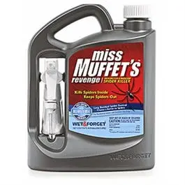Miss Muffet's Revenge Spider Killer Spray 64oz Extended Reach Applicator Wet u0026 Forget
