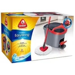 Easy Wring Spin Mop Kit Bucket and Wringer Effortless Floor Cleaning O-Cedar