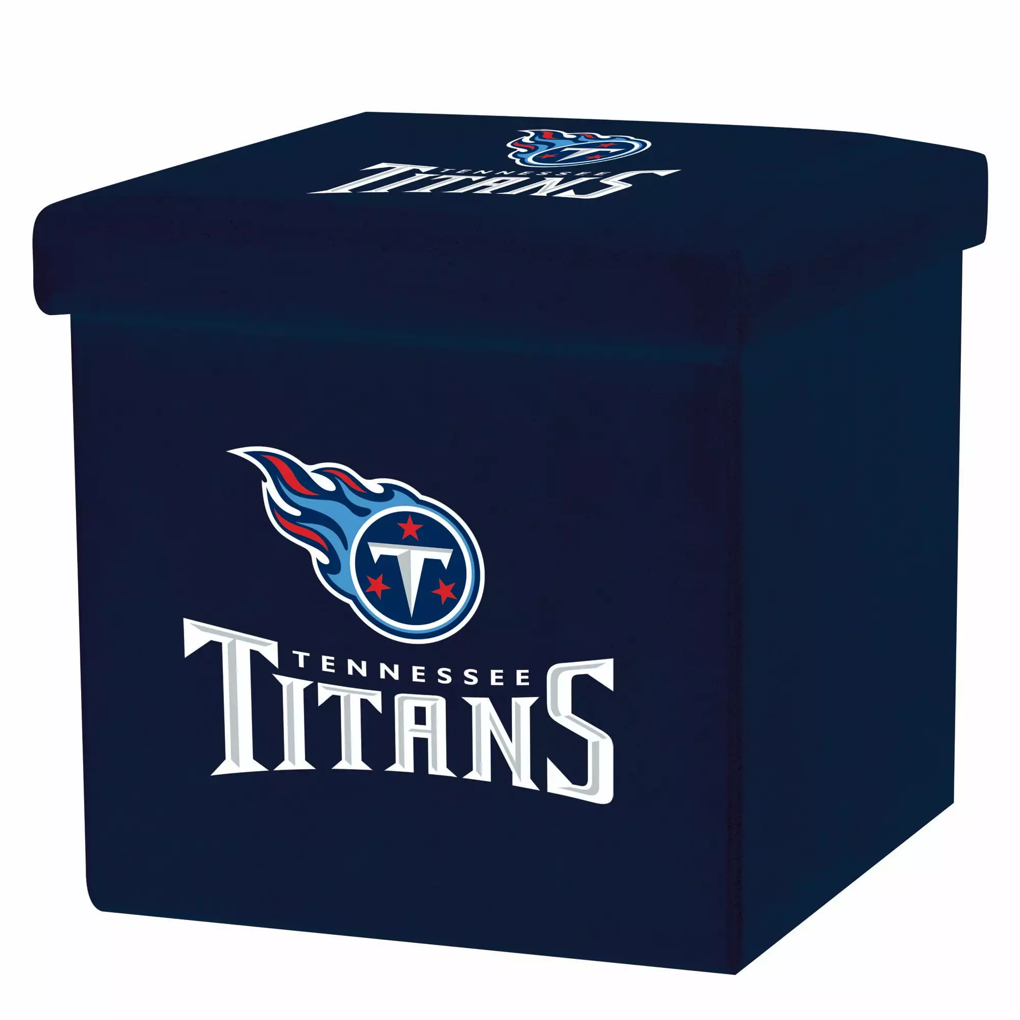 Franklin Sports NFL Tennessee Titans Storage Ottoman Detachable Lid Ottomans