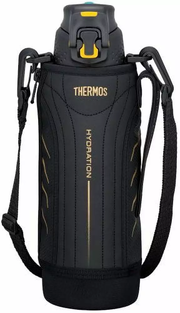 Thermos Vacuum Insulated Sports Water Bottle 1.0L Black Outdoor Activities