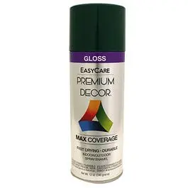 Premium Decor Hunter Green Gloss Spray Paint 12 oz Outdoor and Indoor Use EasyCare