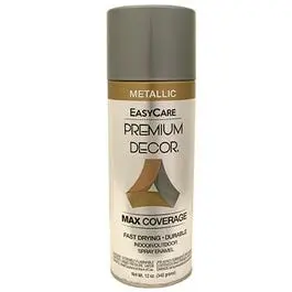 Premium Decor Silver Spray Paint 12 oz Metallic Finishes and DIY Projects EasyCare