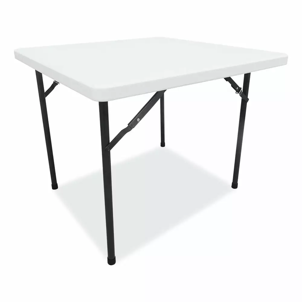 Alera ALEPT36SW 36x36x29.25 Inch Square Plastic Folding Table White