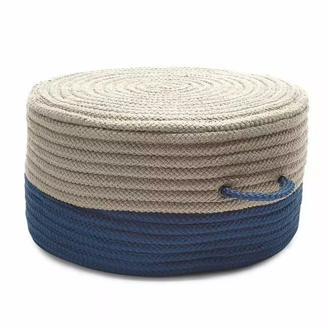 20 x 20 x 11 Two Tone Pouf Jasmine Boho Decorative Footrest Daphne's Dinnette