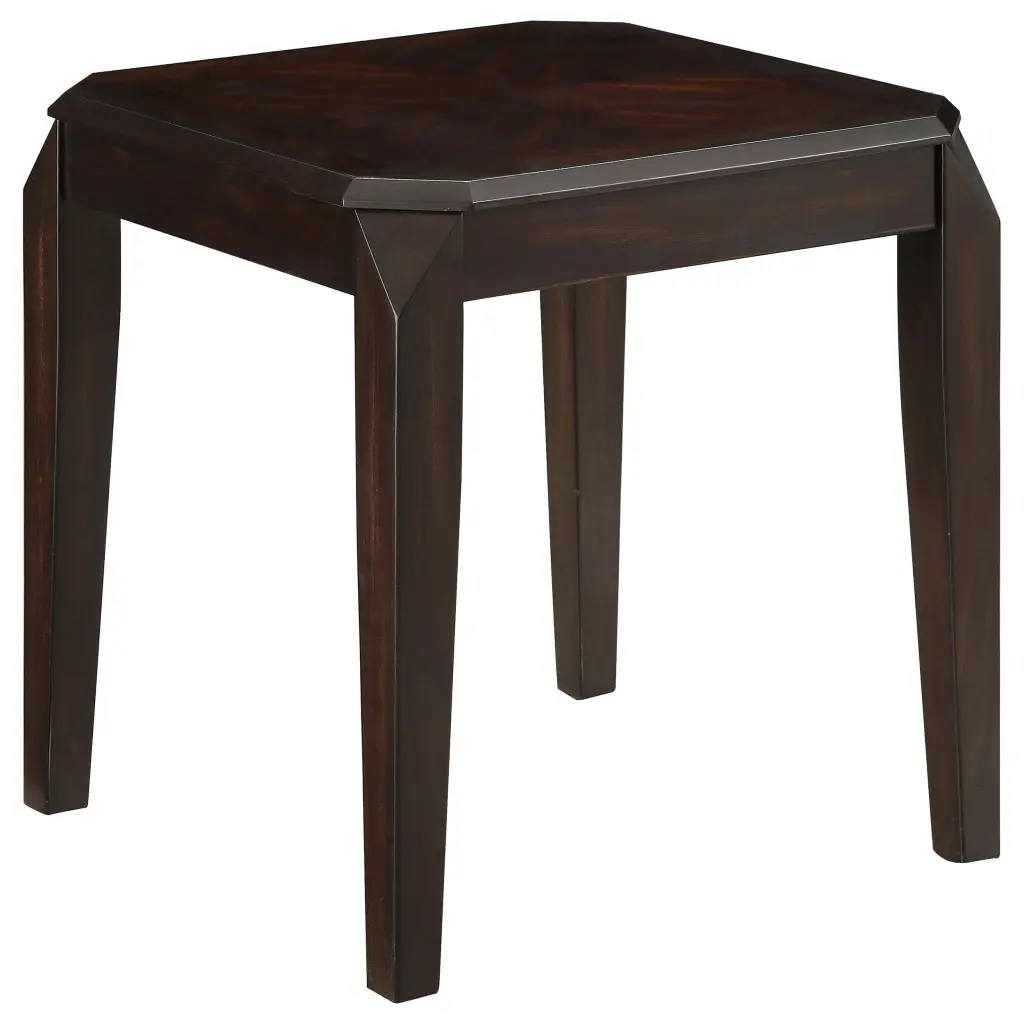 Baylor Square End Table Walnut Modern Living Room Side Table