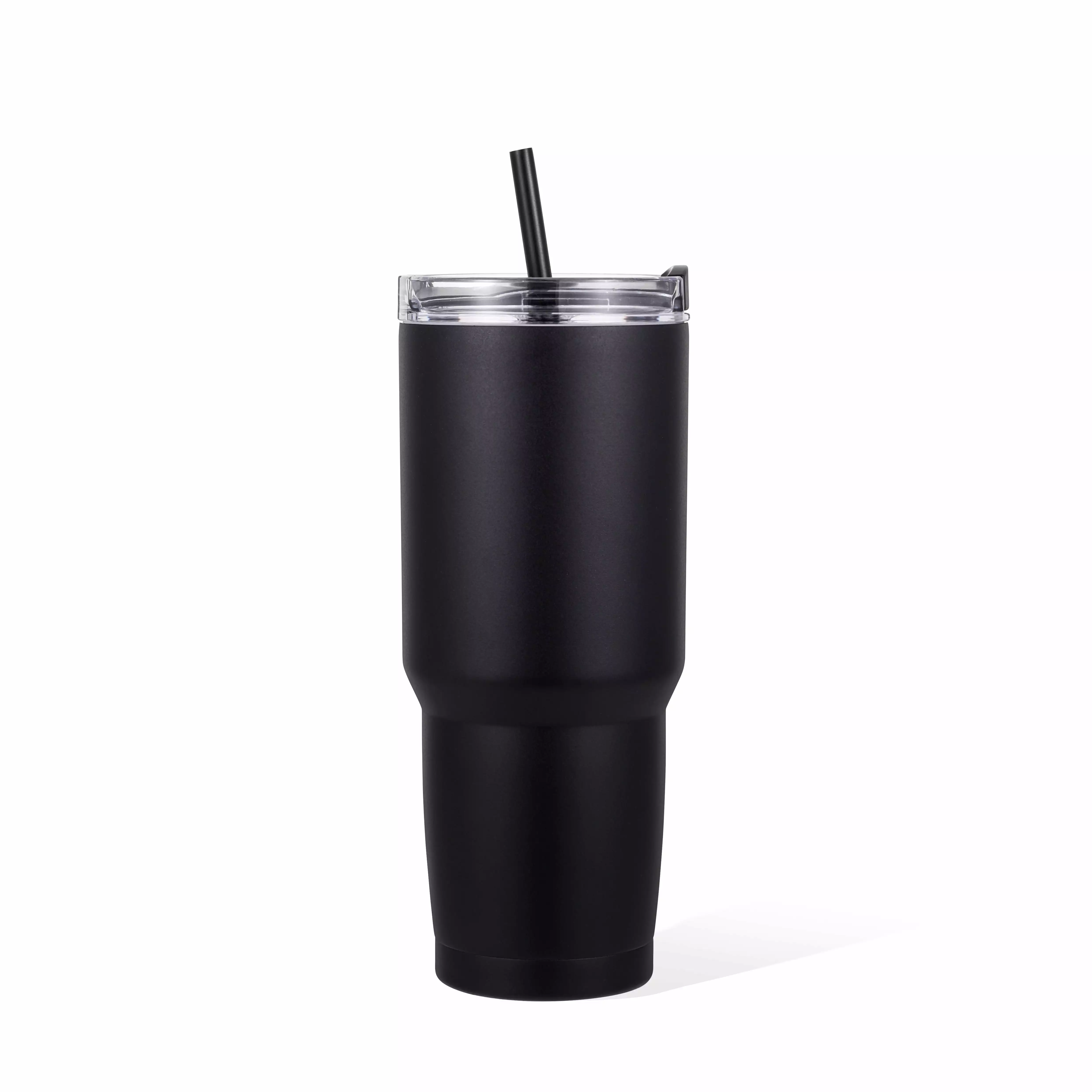Mainstays 30 fl oz Stainless Steel Tumbler 2 1 Function Lid Black