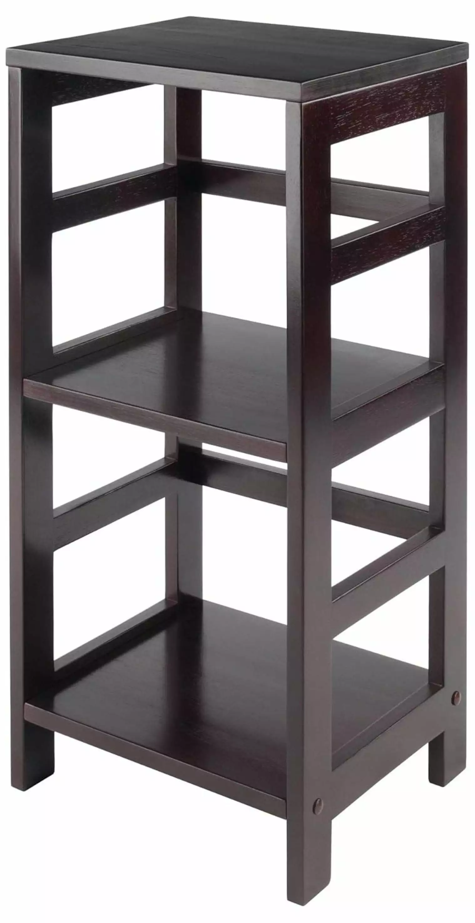 Leo Tall Espresso Shelving Unit Home Office Living Room Generic