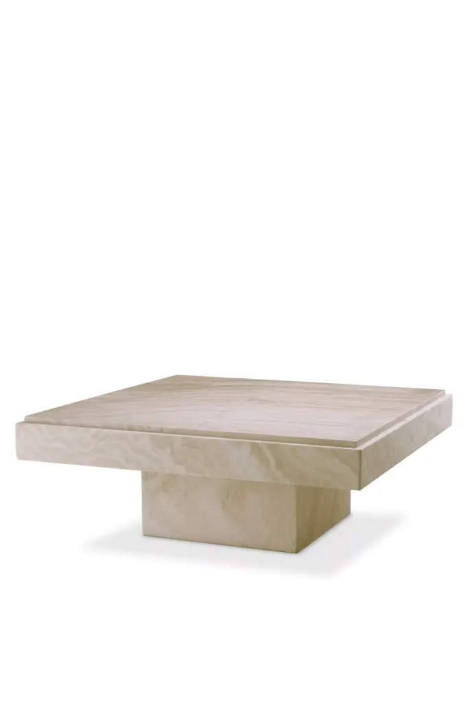 Square Travertine Coffee Table Eichholtz Sartoria Modern Living