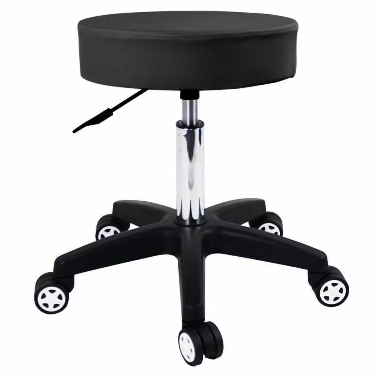 FURWOO Rolling Stool Wheels Adjustable Task Chair Swivel Salon Stool Black