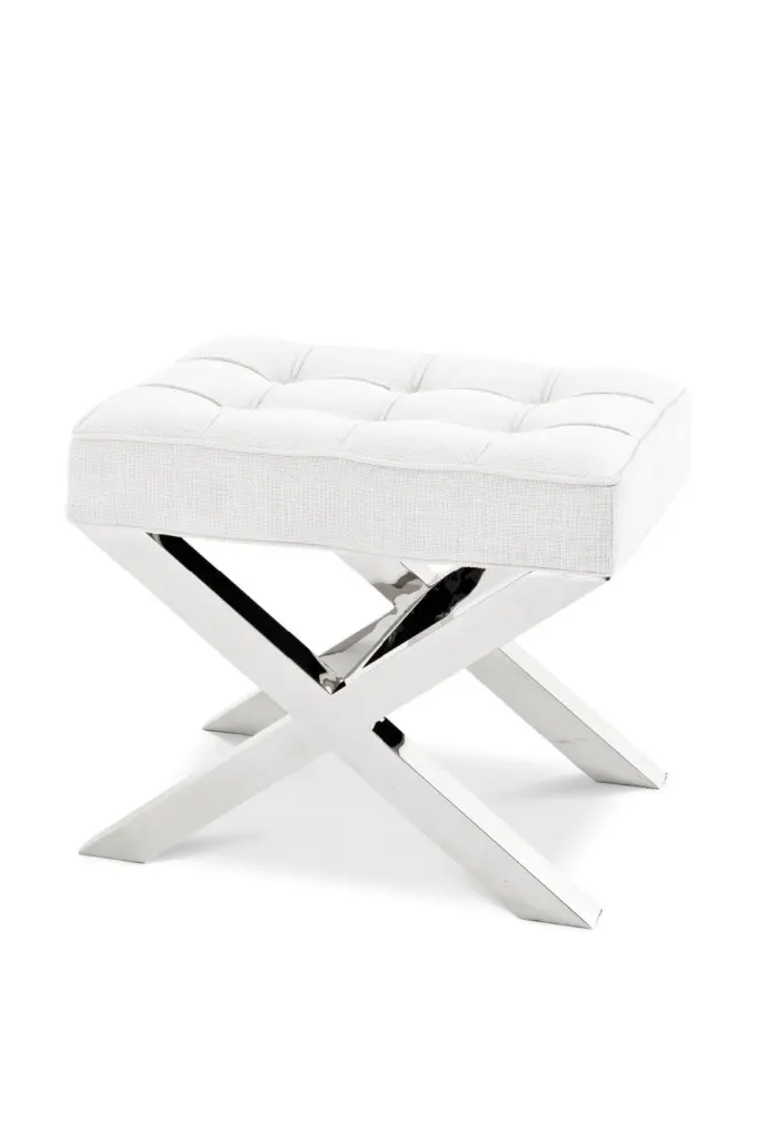 Off White X Legged Stool Eichholtz Beekman Modern Bar Stool