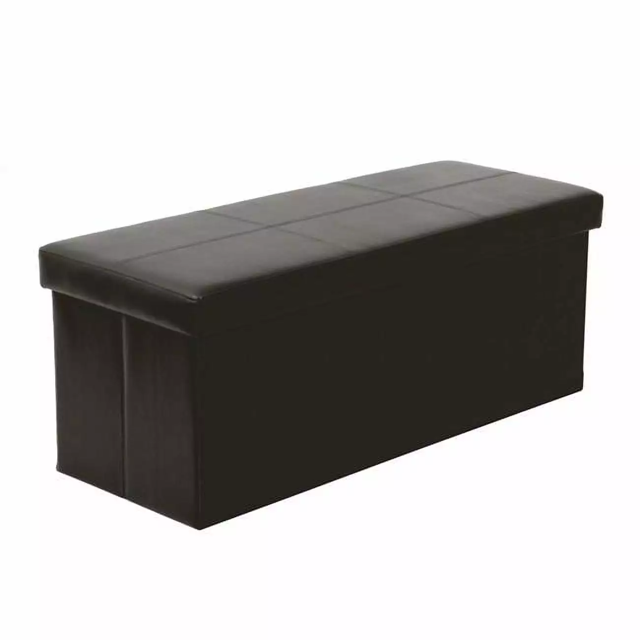 American Furniture Classics Model 512 Foldable Tufted Storage Bench Dark Brown Ottomans