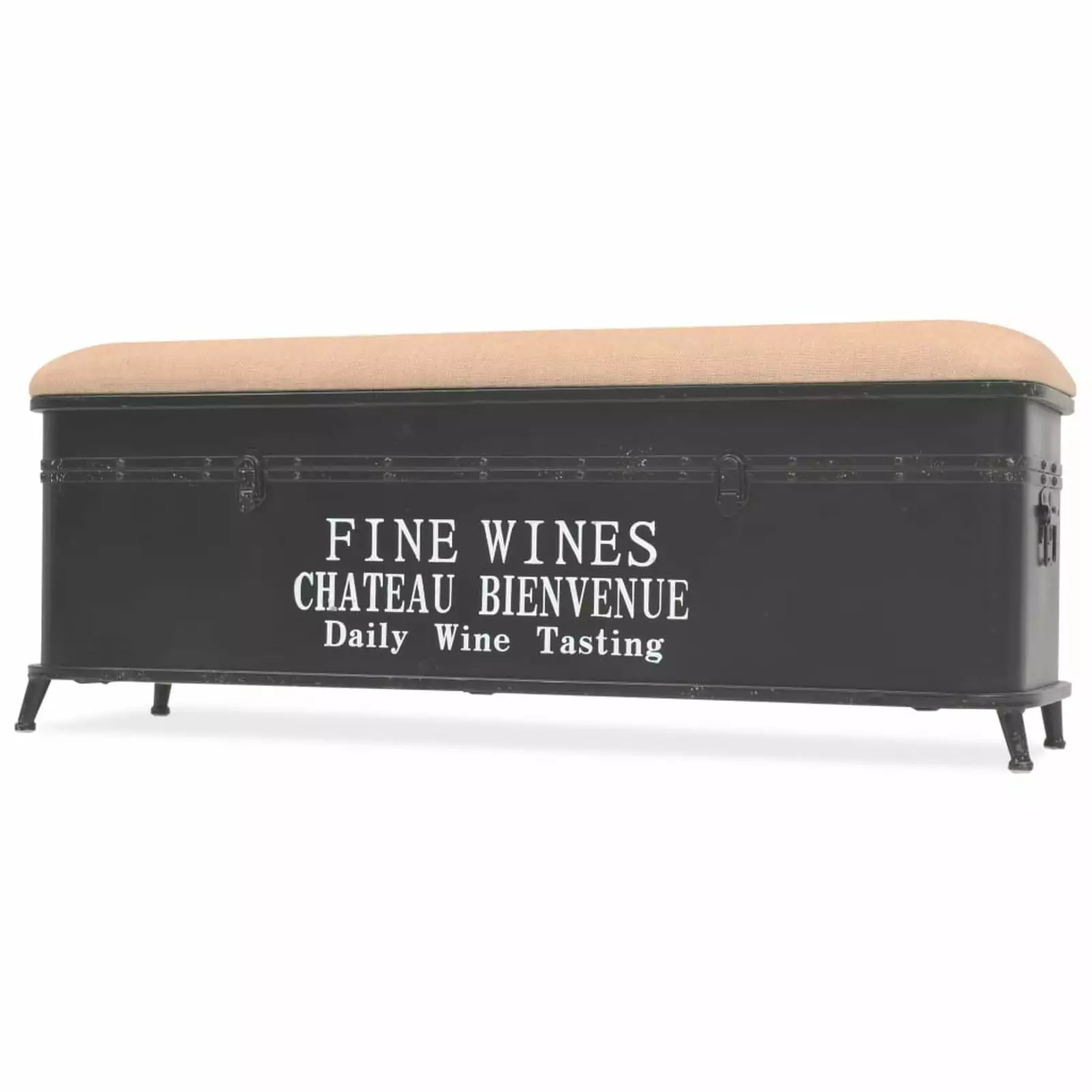 Suzicca Storage Bench Black Upholstered Seat Benches ammoon