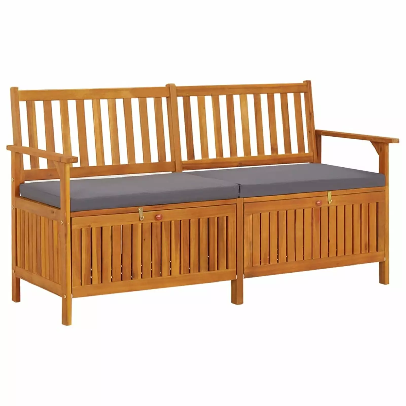 Suzicca Storage Bench Cushion 58.3 Solid Wood Acacia - Modern Entryway or Living Room Bench Benches ammoon