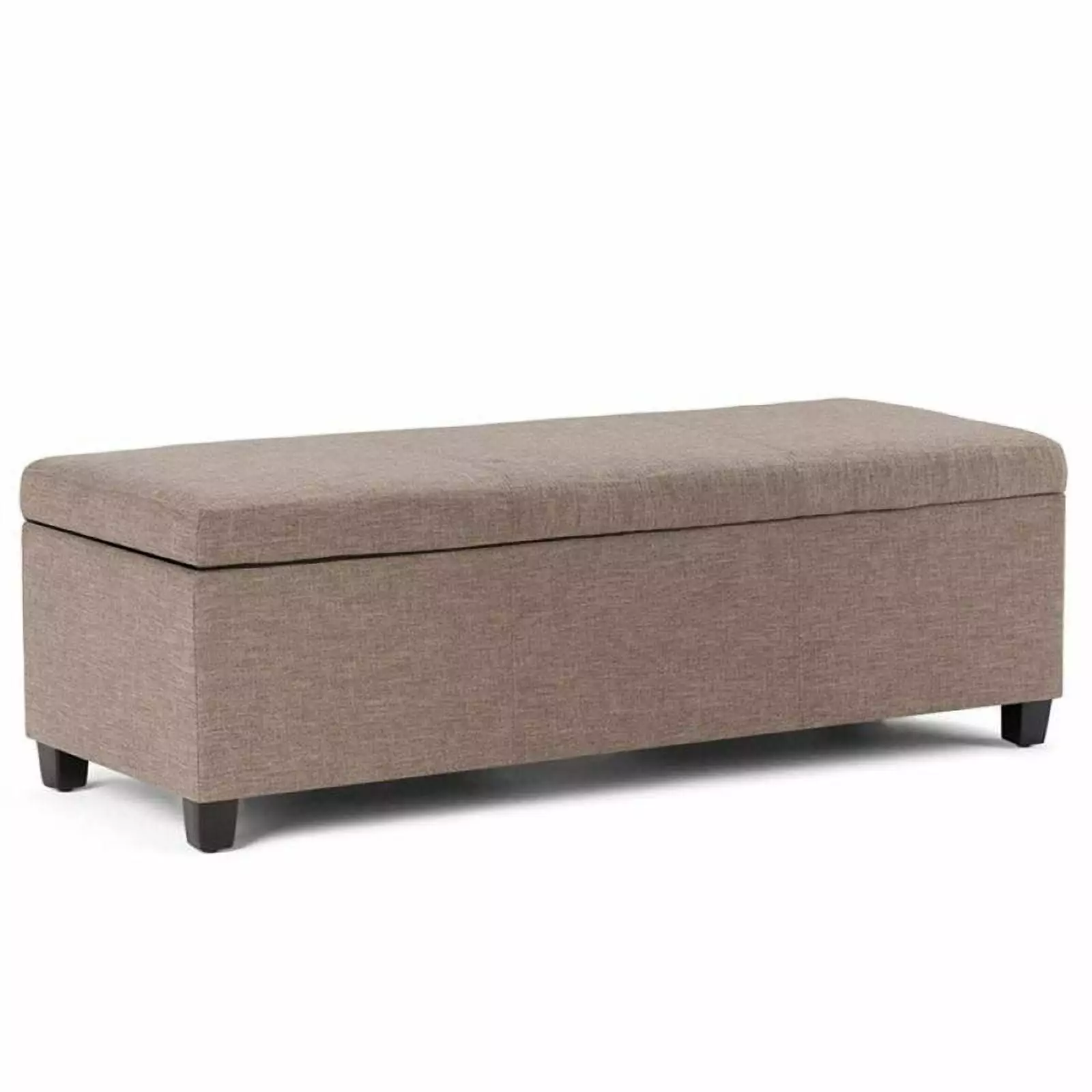 Atlin Designs Storage Bench Fawn Brown Entryway Living Room Bedroom Ottomans