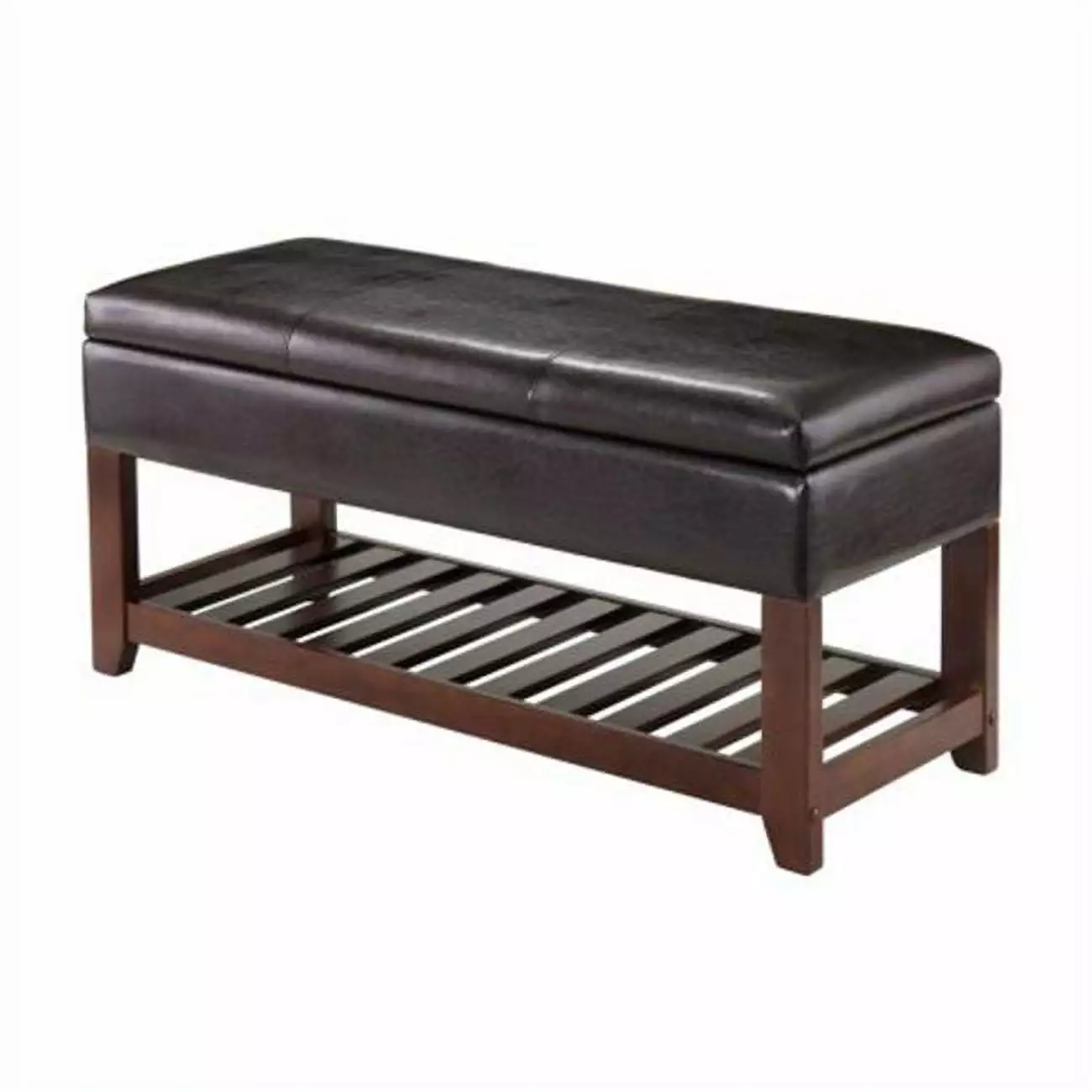 Monza Storage Bench Chest Bedroom or Living Room Organization Benches Convenience Concepts