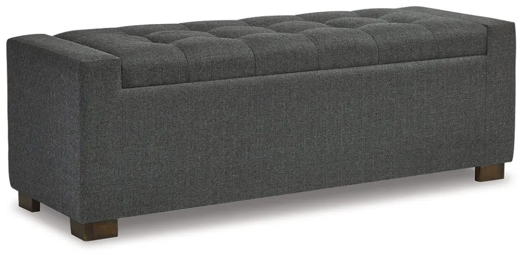Cortwell Storage Bench - Upholstered Seat Hidden Storage Compartment