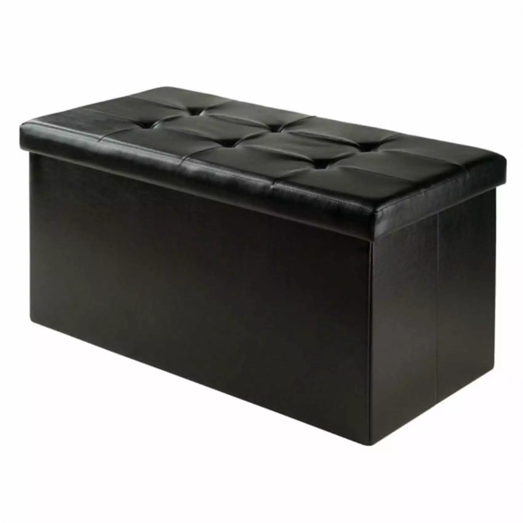 18.5 Grey Tufted Storage Bench Bedroom or Entryway Ottomans Ergode