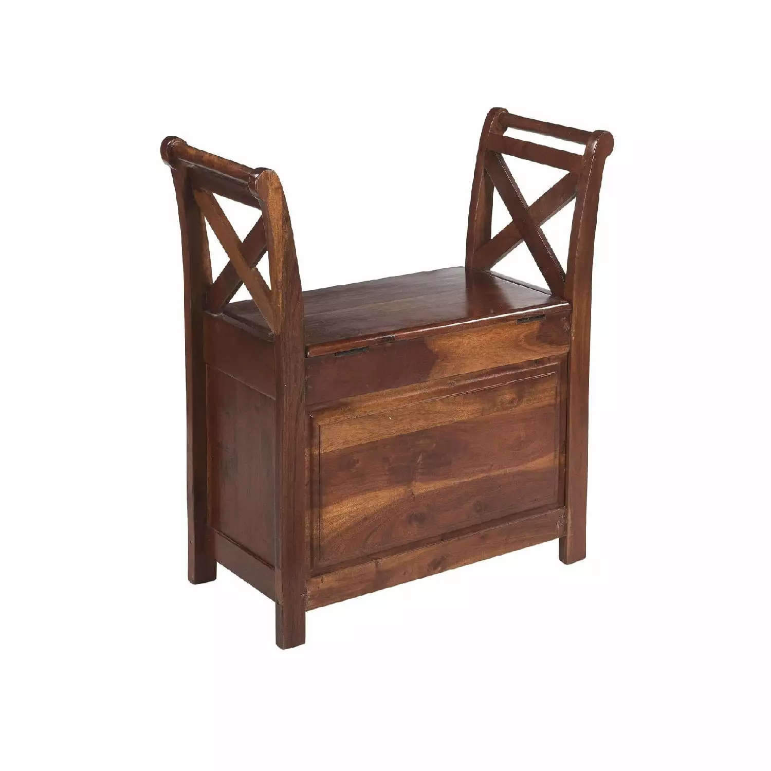 Transitional Style Solid Wood Single Bench Lift Up Storage Mid Century Design Benches Far Pavilions