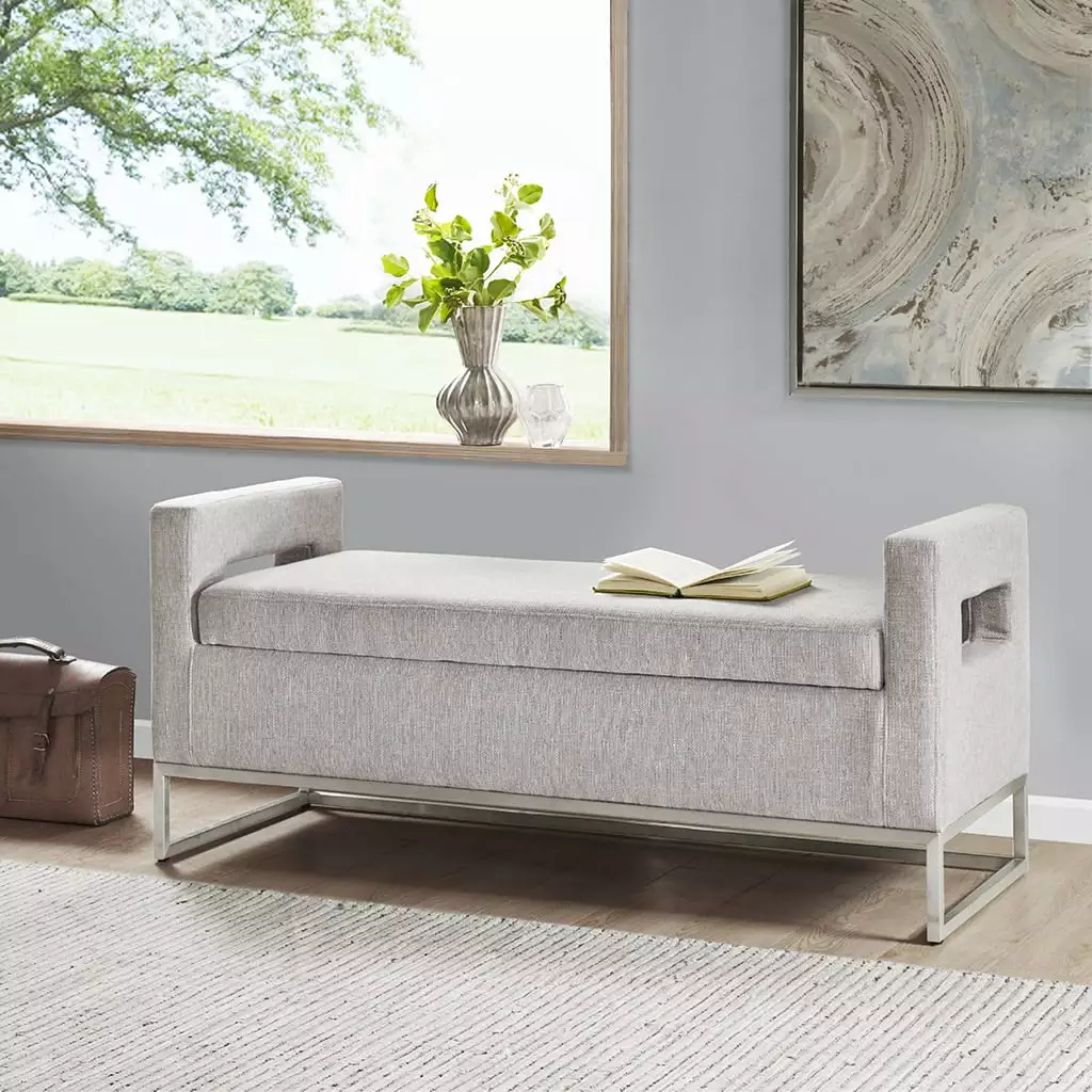 Soft Close Storage Bench Hidden Compartment Home Organization Benches Ghislaine