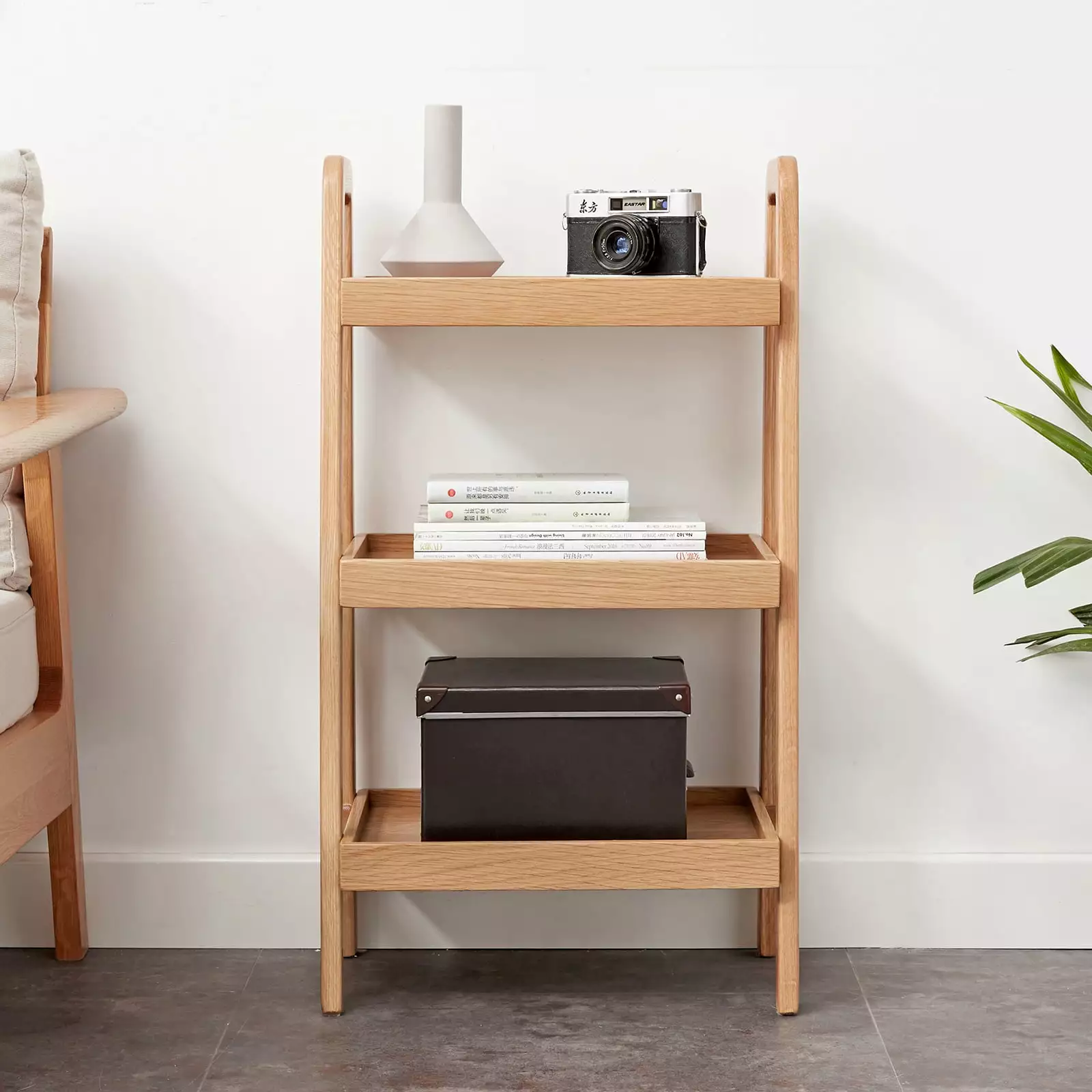 Storage Bench 3-Tier Beech Wood Shoe Rack Entryway Hallway and Living Room SMHZ