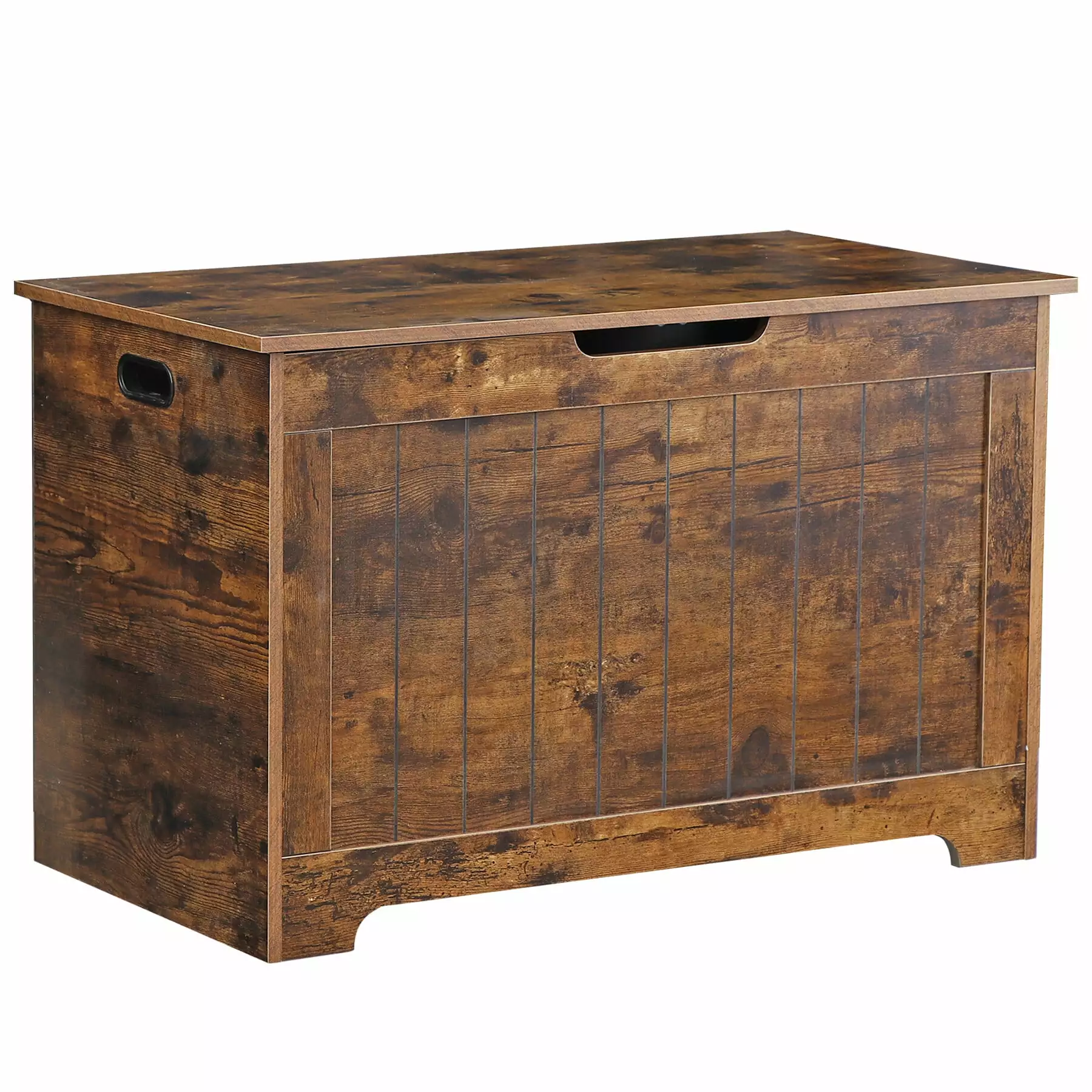 ZENY 30 inch Wood Storage Bench Toy Chest Bench Foot Rest Seat Bedroom Entryway Rustic Brown Benches