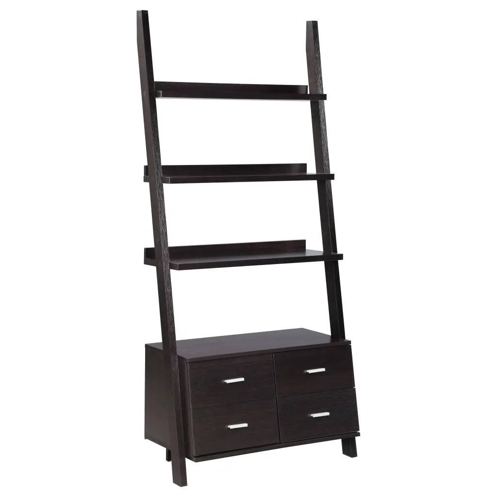 Colella 4-drawer Storage Bookcase Cappuccino - Multi-functional Cabinet Drawers