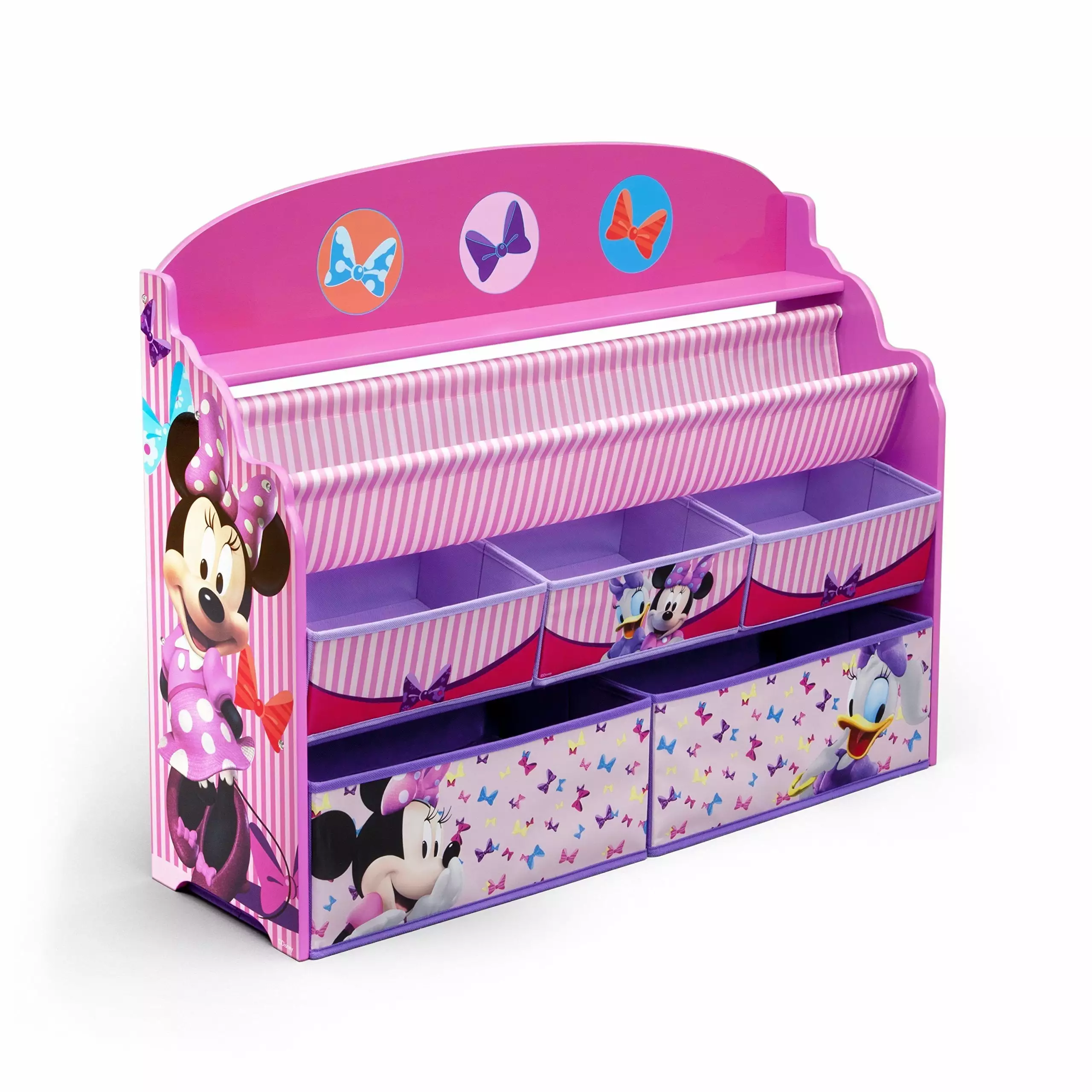 DeltaChildren Deluxe Book & Toy Organizer Disney Minnie Mouse ABC Delta Children