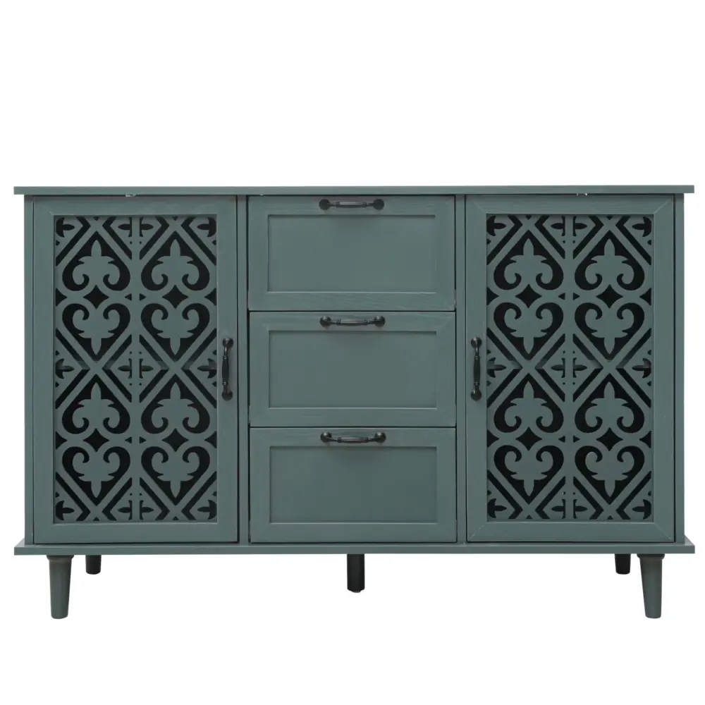 Space-Saving Corner 2 Door 3 Drawer Cabinet