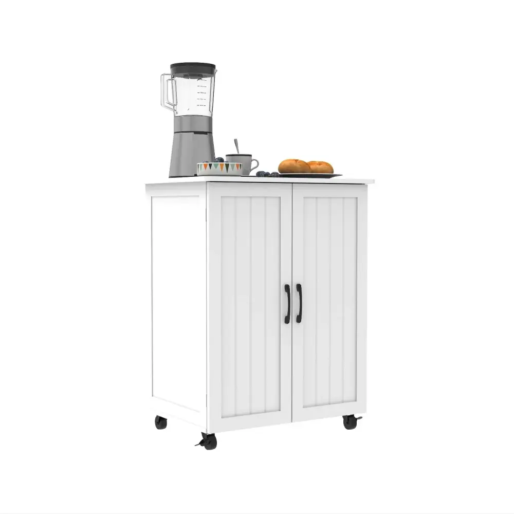 Sturdy Storage Cabinet Spacious Capacity Living Room, Bedroom, Kitchen - White Compact Size