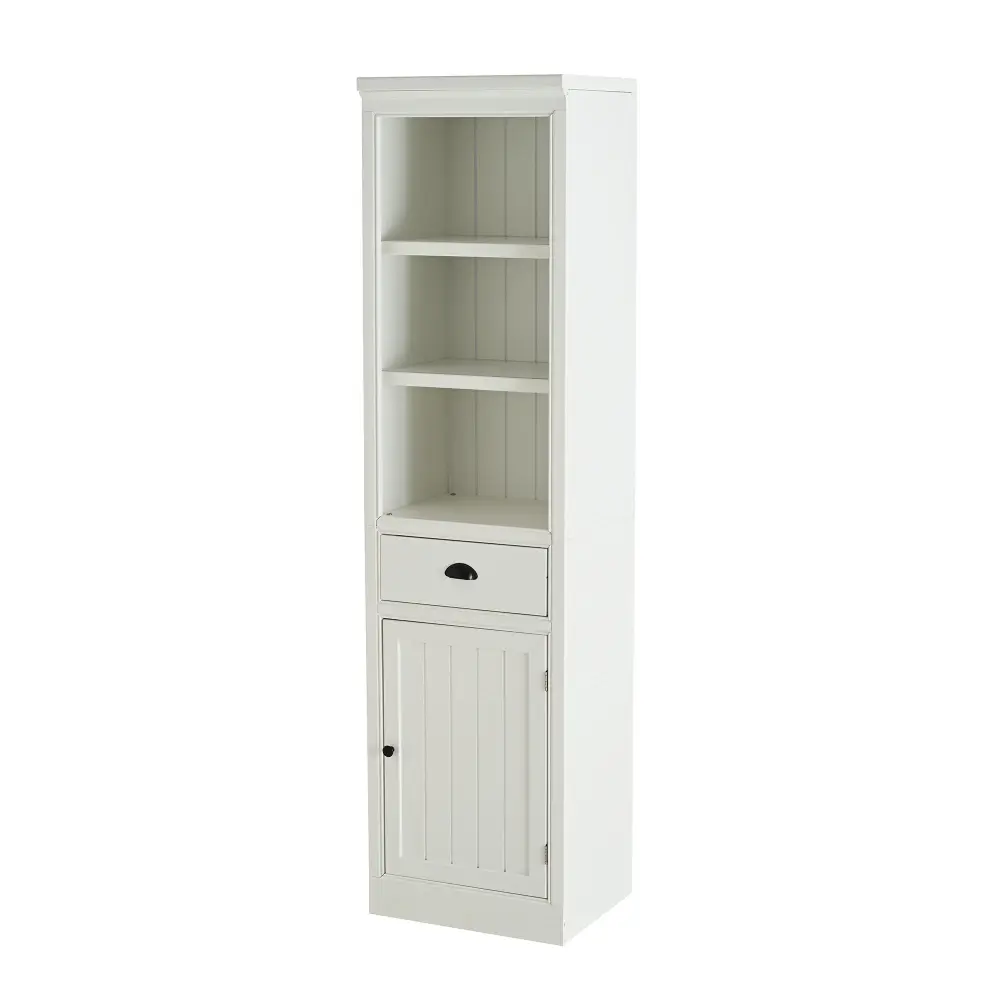 Throwback Style 75'' Tall Display Shelf Cabinet Hallways Living Room Kitchen - White