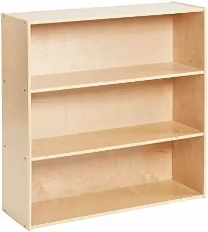 XINZHEN Streamline 3-Shelf Storage Cabinet - 36in Kids Bookshelf - Natural