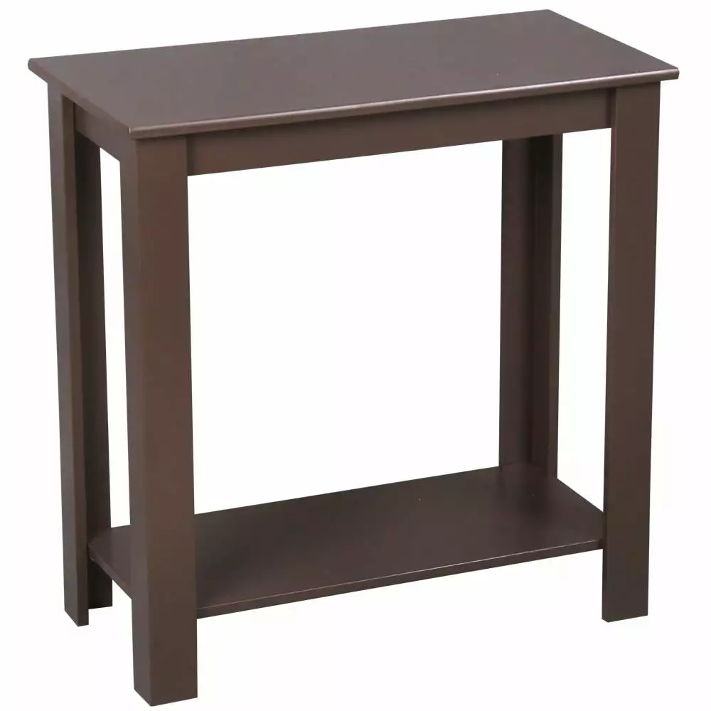 2-Tier Nightstand Storage Shelf - Bedroom Brown Bedside Cabinet iTopRoad