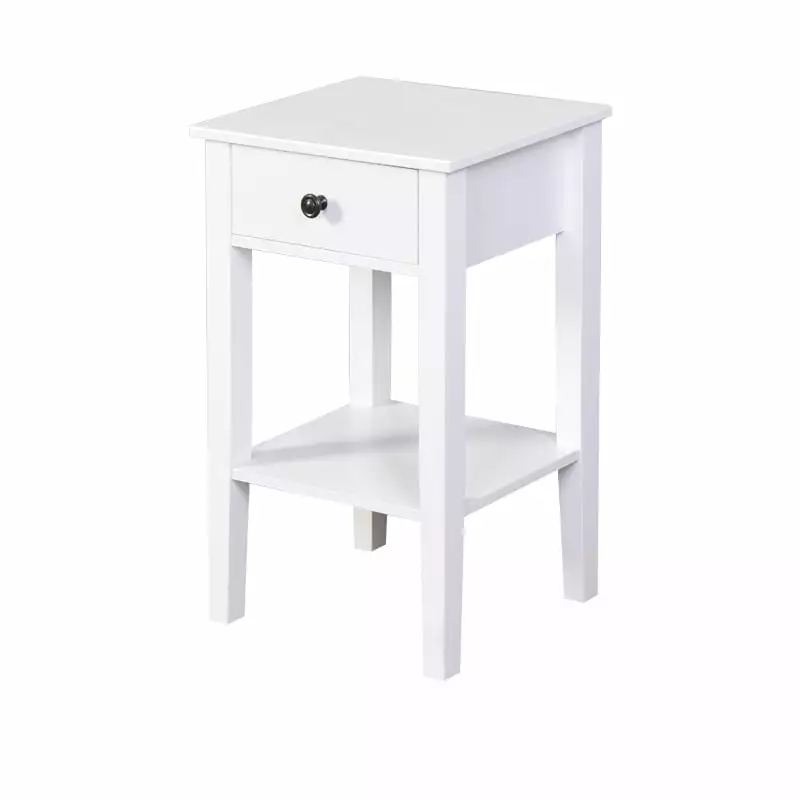 KOFUN Night Stand Storage Bathroom Floor Storage Cabinet Small Night Stand Next to Bed End Table Storage Cabinet White