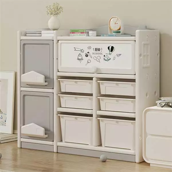 Multilayer Storage Toy Picture Book Storage Children's Floor Shelf SuperDope