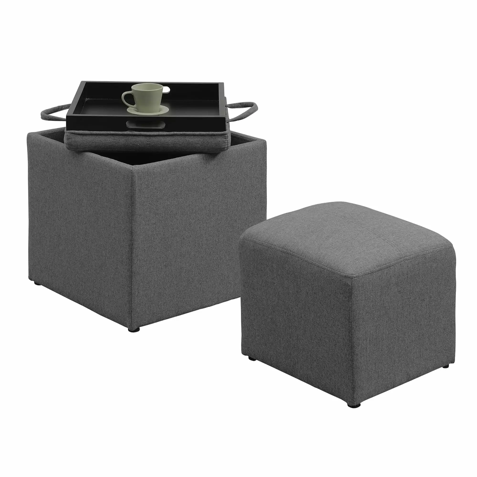 Delightful Designs4Comfort Park Avenue Ottoman Reversible Tray - Storage and Extra Seating Ottomans Ergode
