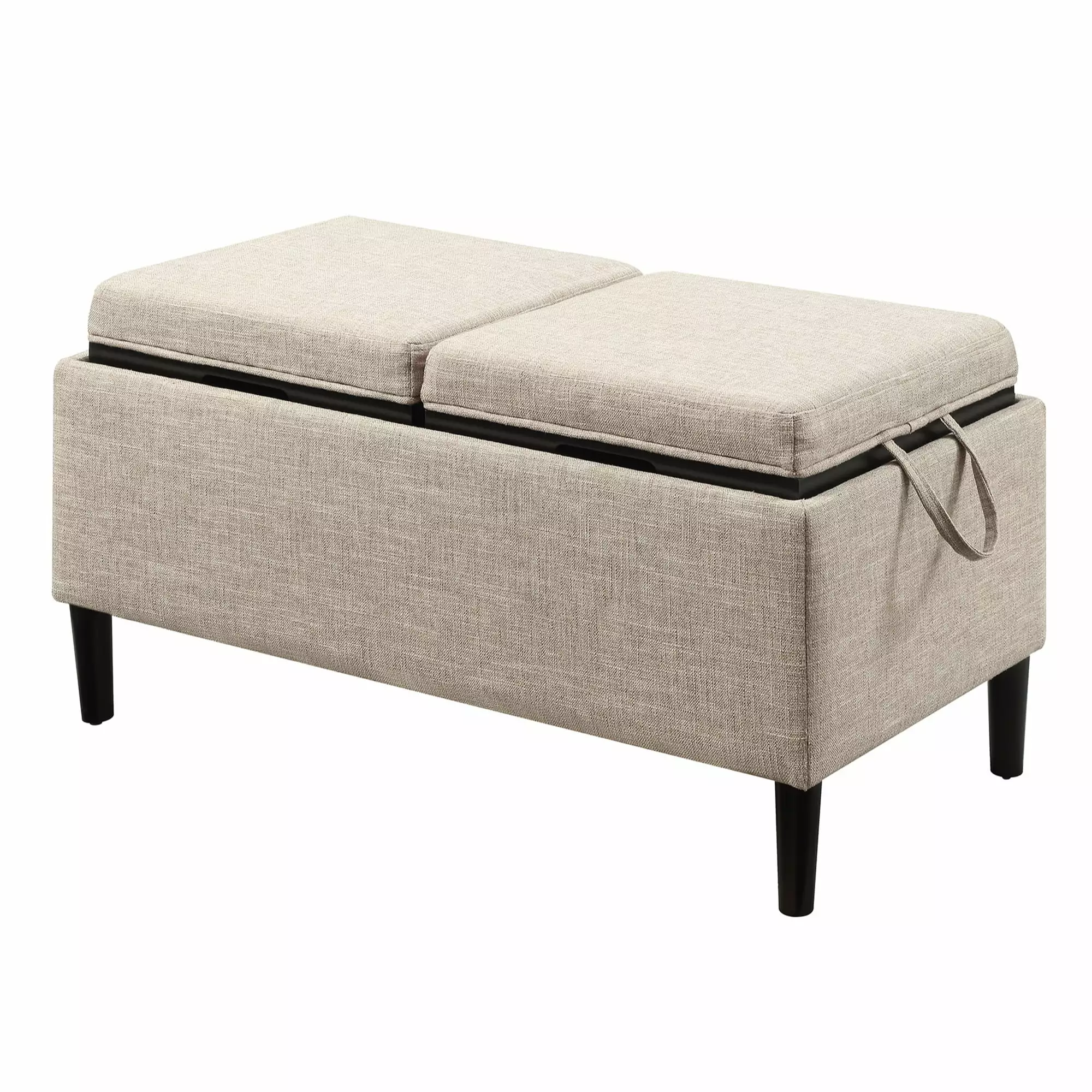 Ergode Designs4Comfort Magnolia Storage Ottoman Reversible Trays Ample Storage Space Ottomans