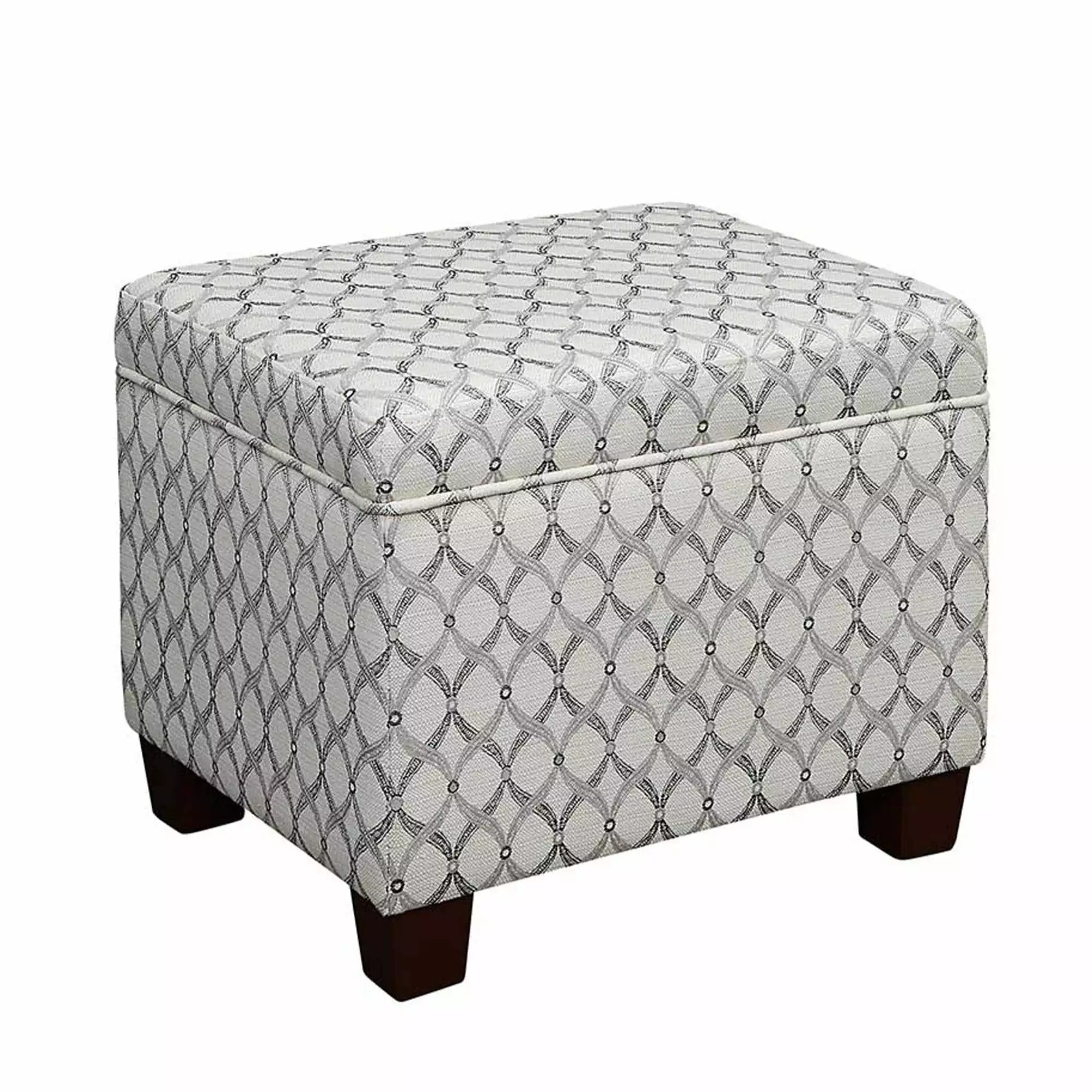 Ergode Madison Storage Ottoman - Upholstered Footrest Stool Living Room or Bedroom Ottomans