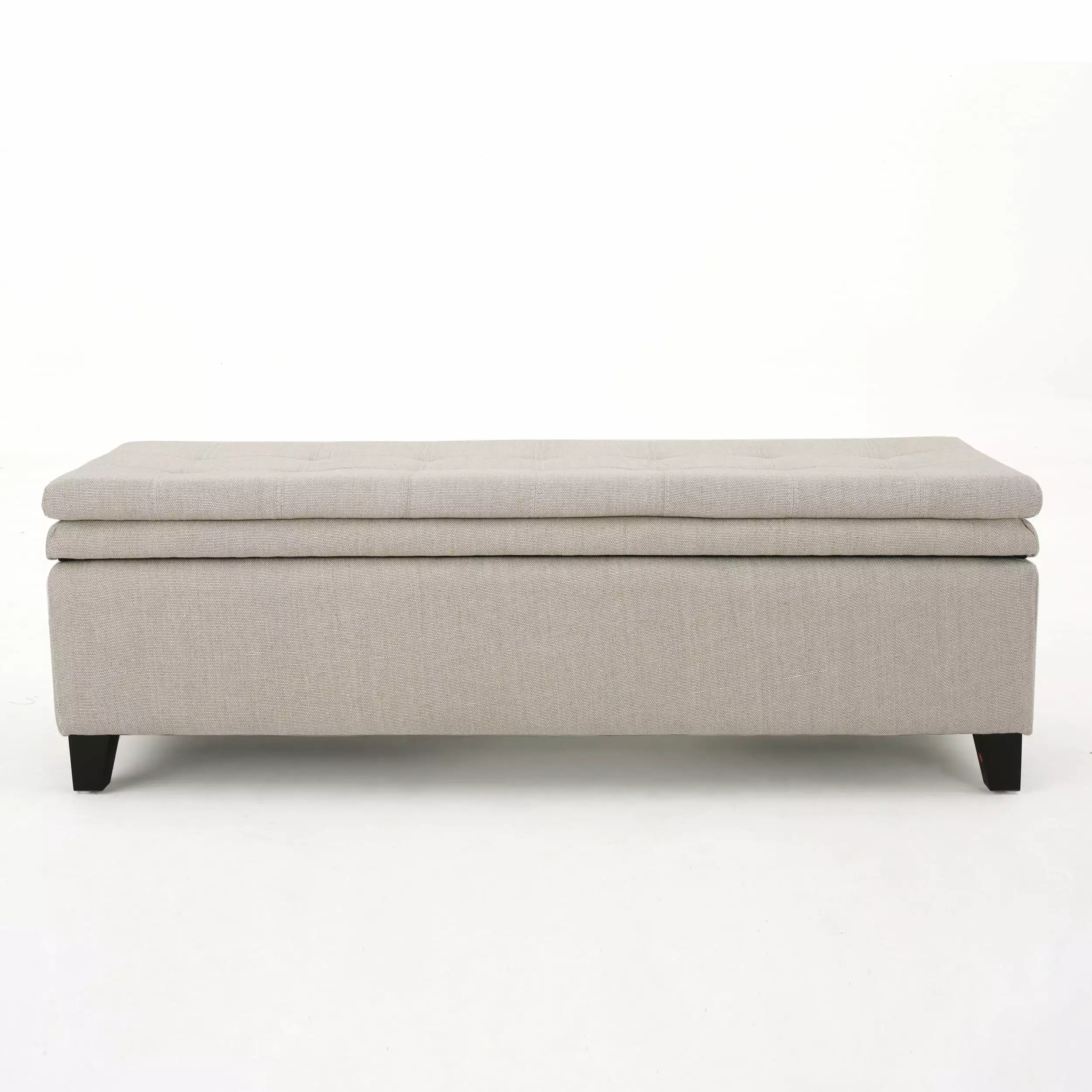 Brussels Ivory Linen Storage Ottoman - Elegant and Functional Home Piece Ottomans GDFSTUDIO