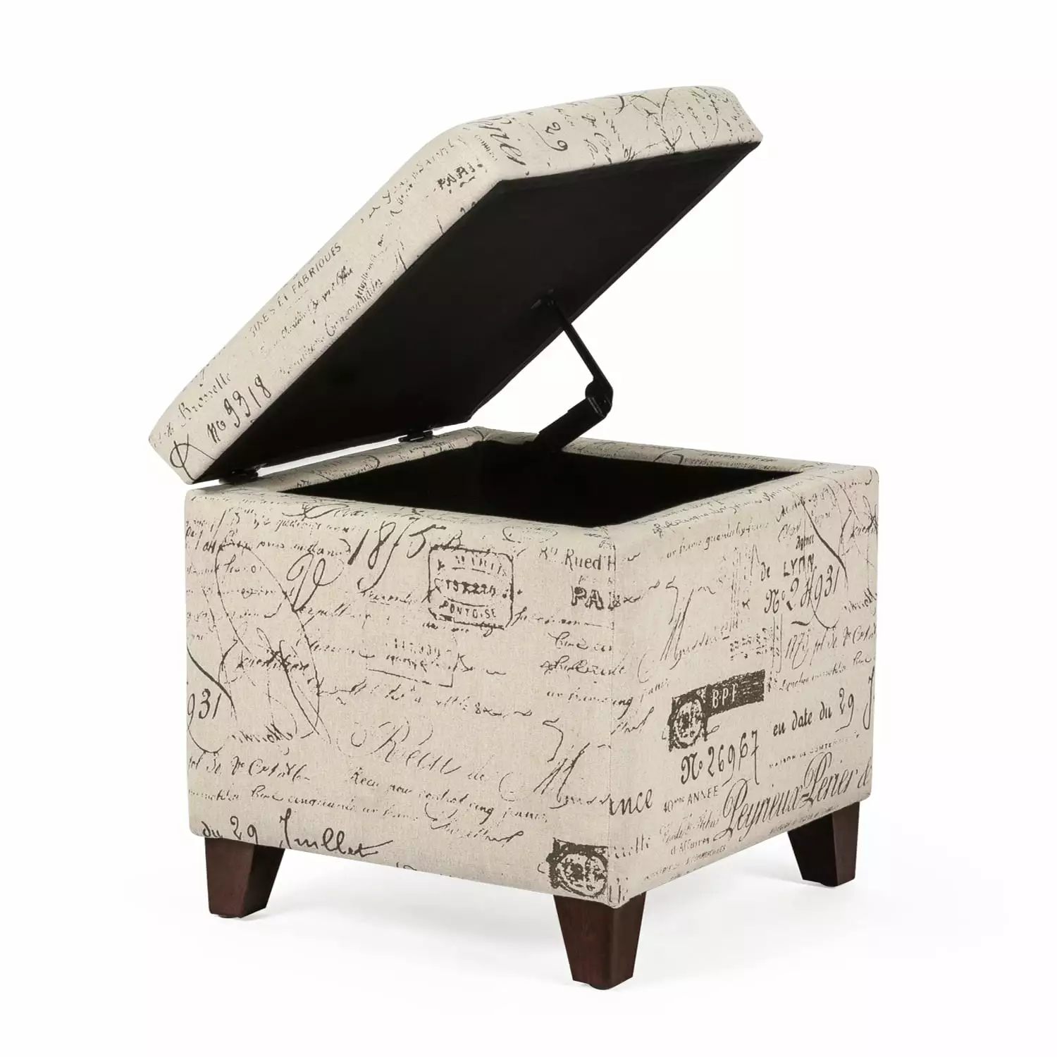 Homebeez Fabric Cube Storage Footstool Padded Seat Ottomans