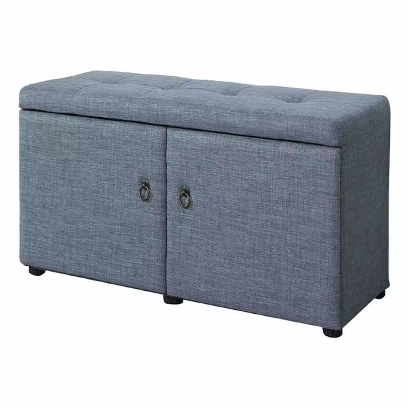 18 Tall Storage Ottoman Slate Blue Hallway and Living Room Ottomans Miekor