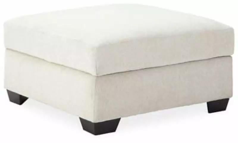 Signature Design Ashley Contemporary Cambri Ottoman Storage Chenille Snow Ottomans