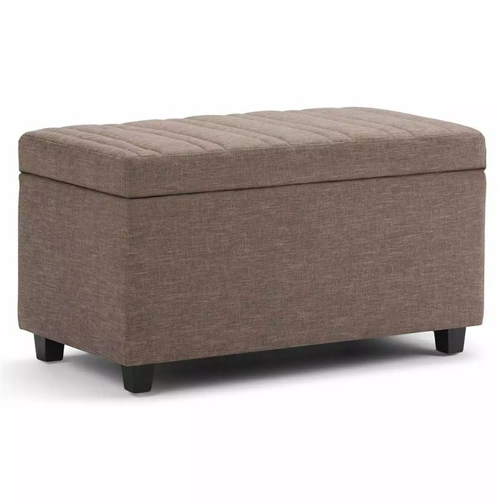 Trent Home Fabric Storage Ottoman Bench Fawn Brown Ottomans