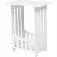 Sofa Side Table Bedside Table Storage Shelves Bedroom Nightstand Small Space Living Room Depato