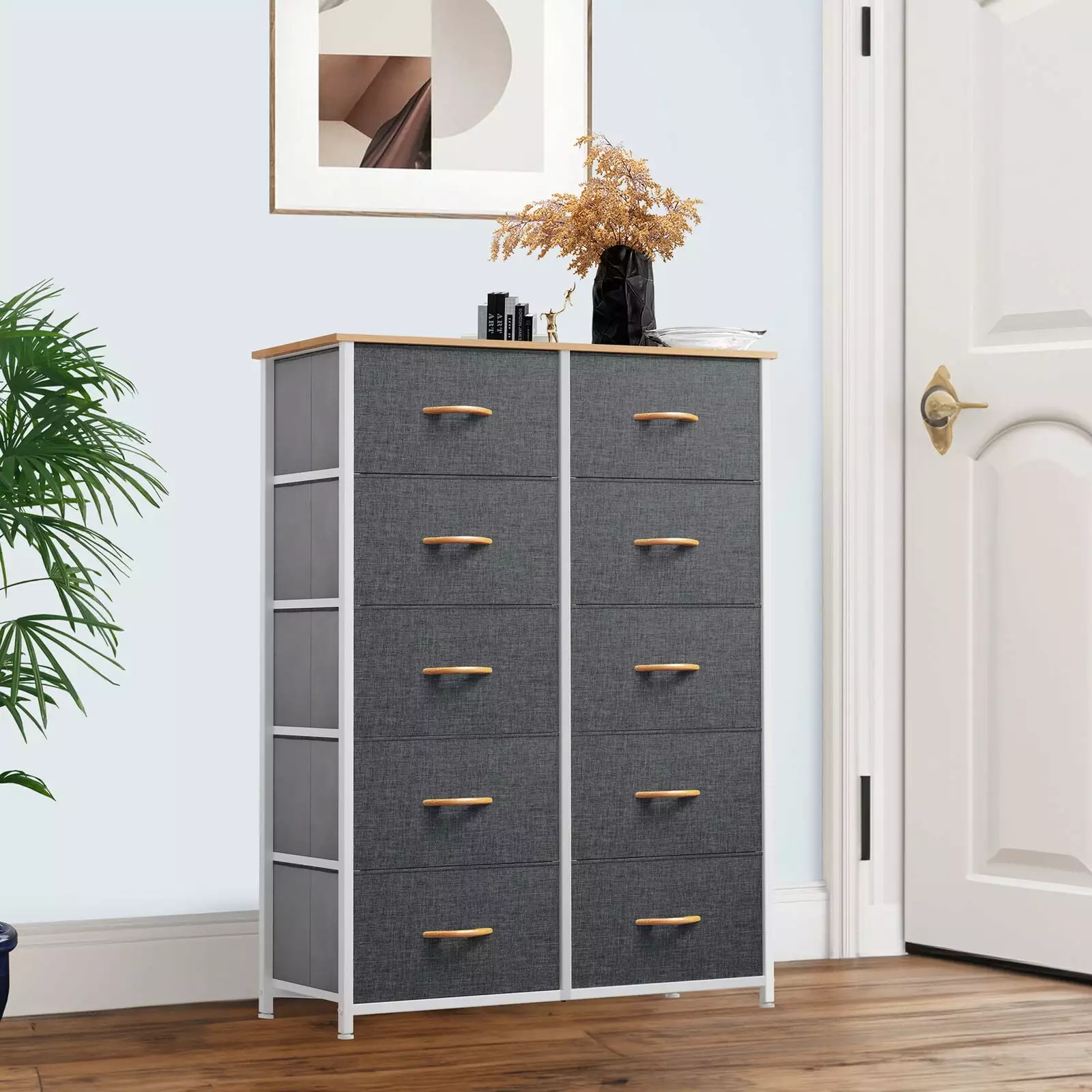 Dresser Storage 10 Drawers Fabric Bedroom Arranger Tower Chest UNBRAND