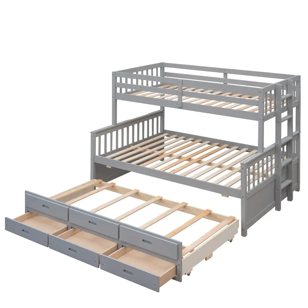 Bunk Bed Twin Size Trundle And Drawers
