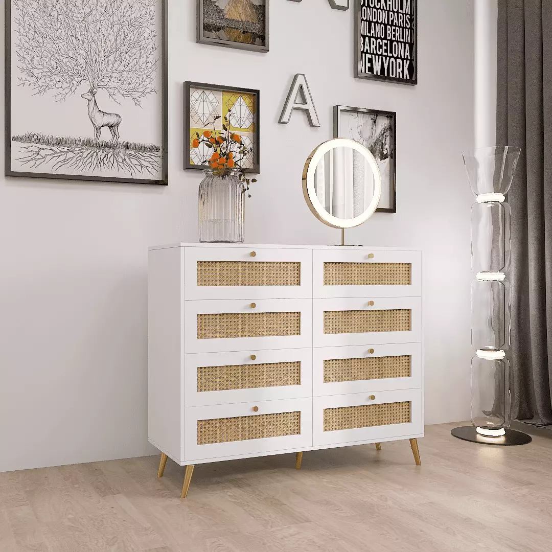 DALEI Angela Gatherion Button Tufted Upholstered Lift Top Storage Trunk Ivory - Belfast Series CoSoTower