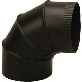 Adjustable Black 24 Gauge 5-Inch Stove-Pipe Elbow Venting Various
